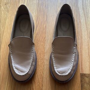 Sperry Women's Leather Loafers, Tan, Size 6